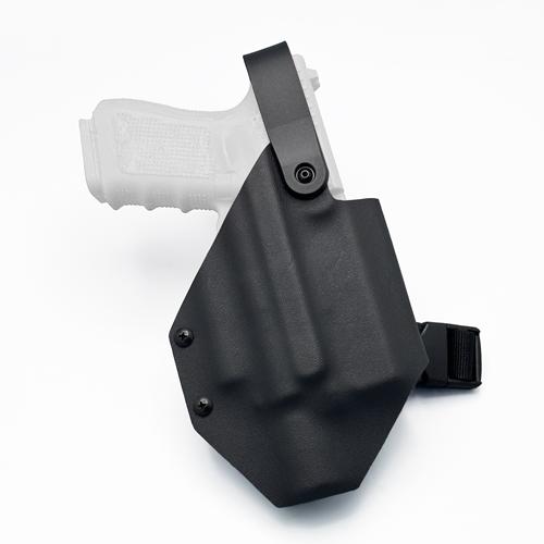 Glock 19 Surefire X400 OWB Level 2 Black KYDEX Holster - Light-Bearing KYDEX Holster for Glock 19 with Surefire X400