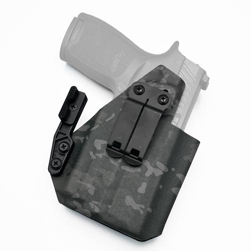 ซองปืนพกใน DCC Monoblock IWB KYDEX สำหรับ SIG Sauer P320 ความยาวลำกล้อง 3.9" P320-M18/Service Pistol ใส่ไฟฉาย Olight Baldr S