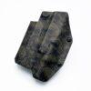 ซองพกนอก KYDEX ถนัดมือซ้าย สำหรับปืน Glock 17 ติดไฟฉาย Olight Baldr Pro R ลาย Skulls Pattern บน Carbon Fiber สี Ranger Green