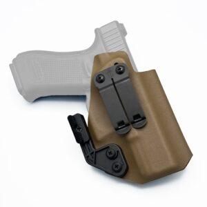 ซองพกใน KYDEX ถนัดขวา สำหรับปืน Glock 19 / 19X / 45 สี Coyote พร้อม DCC Monoblock และ Modwing