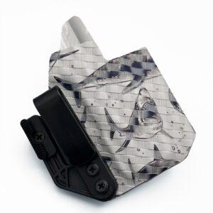 ซองพกใน KYDEX ปืน Glock 43X Rail ลาย Great White Shark on Basketweave