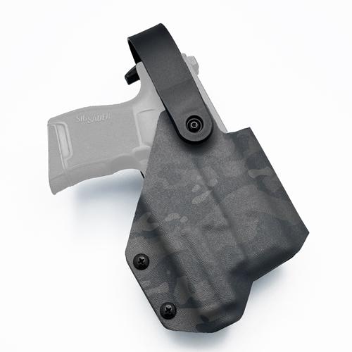 SIG Sauer P365 micro-compact Olight Baldr S with Olight P365 Rail Mount OWB KYDEX Holster with Level 2 Mechanism