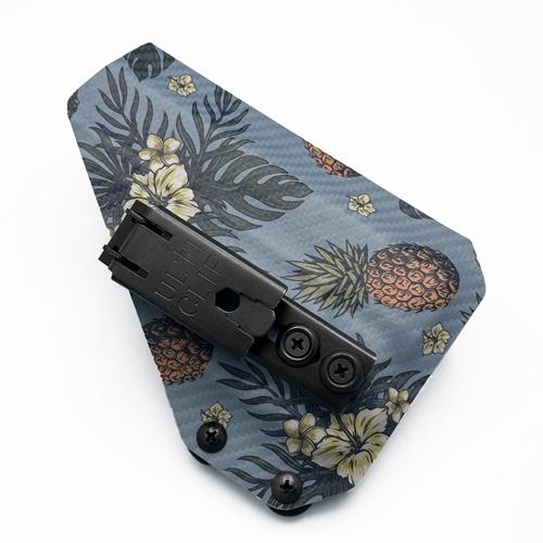 IWB KYDEX holster for Springfield Hellcat and HS H11 with Streamlight TLR-6, featuring an UltiClip XL attachment.