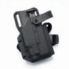 ซองพกนอก KYDEX ถนัดขวา สำหรับ Glock 19 ติดไฟฉาย TLR-8 ระบบล็อค Level 2 ปลดด้วยนิ้วโป้ง สีดำ