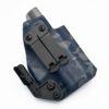 Front view of Right-handed KYDEX IWB Holster in MultiCam Black pattern for Glock 26 equipped with DCC Monoblock and Modwing