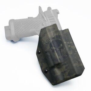 KYDEX OWB Holster for 2011 and 1911 5 inch equipped with Surefire X300 and Blade-Tech Tek-Lok with a Staccato XC inserted