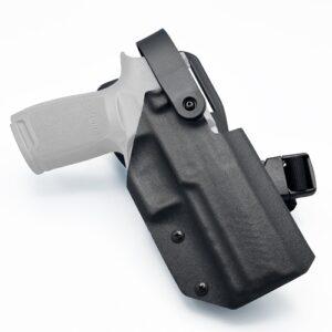 Black KYDEX OWB Level 2 Holster for SIG Sauer P320 Full Size - Front View