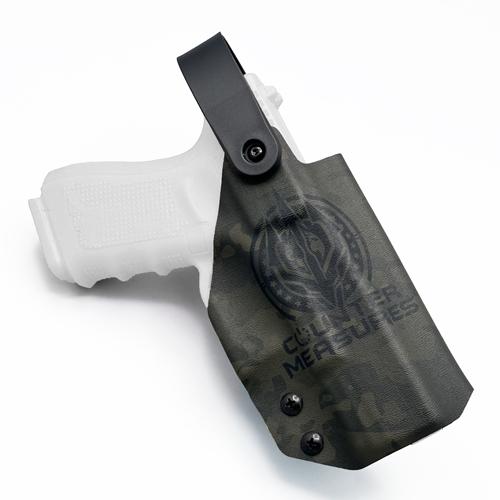KYDEX Level 2 holster for Glock 19 with Counter Measures logo (ซองปืนพกนอก KYDEX ลายพราง โลโก้ Counter Measures สำหรับ Glock 19 แบบ Level 2)
