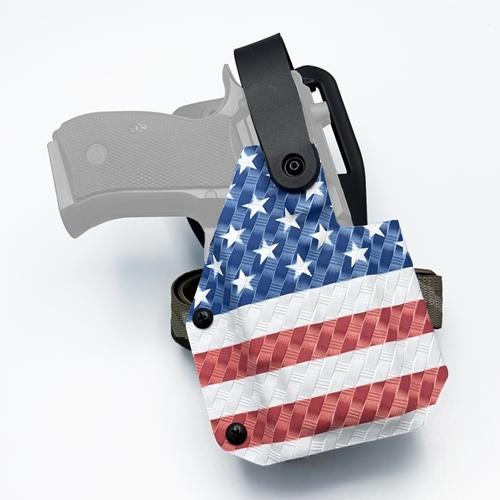 Level 2 retention OWB CZ P-01 holster for Holosun P.ID-K (ซองพกนอกระบบ Level 2 พร้อม Duty Drop สำหรับ CZ 75 P-01 ติดไฟฉาย Holosun P.ID-K)