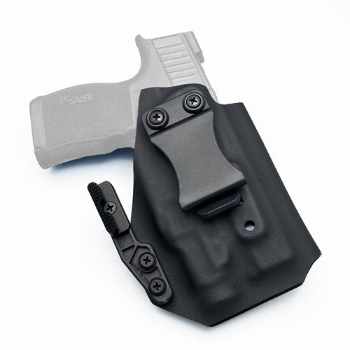 Black KYDEX P365XL holster inside the waistband with Streamlight TLR-7 sub compatibility (ซองปืนพกใน P365XL ติด Streamlight TLR-7 sub พร้อม Quick Clip และ Modwing)