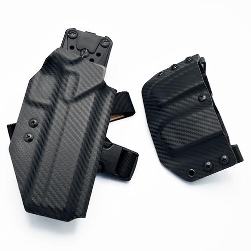 Staccato XC OWB Taco holster with Pancake OWB double mag pouch (ซองพกนอก Taco Style สำหรับ Staccato XC พร้อมซองแม็กคู่)