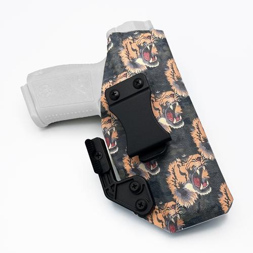 IWB KYDEX holster for CANiK TP9 SF Elite in Gucci Tiger on OCP Black pattern with FOMI Clip and Modwing (ซองพกใน KYDEX สำหรับ TP9 SF Elite)