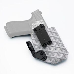 IWB holster for Glock 17 Gen 5 in Goyard pattern with Monoblock and Modwing (ซองพกใน KYDEX สำหรับ Glock 17)