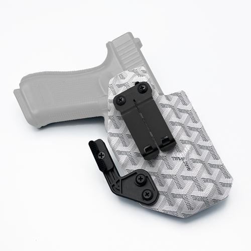 IWB holster for Glock 17 Gen 5 in Goyard pattern with Monoblock and Modwing (ซองพกใน KYDEX สำหรับ Glock 17)