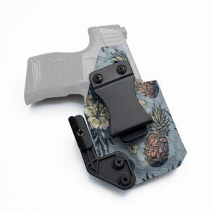 IWB holster for SIG Sauer P365 in Pineapple pattern on Basketweave KYDEX with FOMI Clip and Modwing (ซองปืนพกใน KYDEX สำหรับ P365)