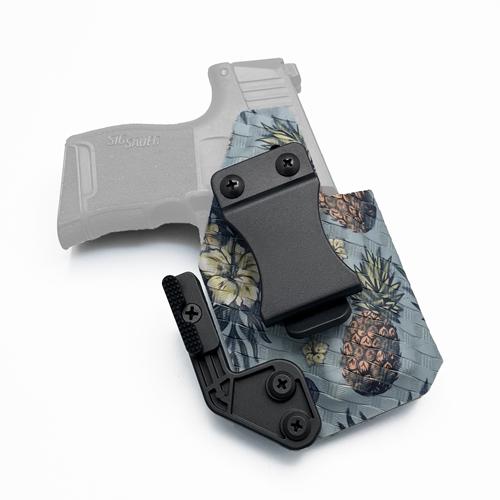 IWB holster for SIG Sauer P365 in Pineapple pattern on Basketweave KYDEX with FOMI Clip and Modwing (ซองปืนพกใน KYDEX สำหรับ P365)