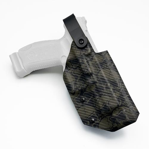 OWB holster for CANiK TP9 SFx / METE SFx with Level 2 Mechanism (ซองปืนพกนอก KYDEX Level 2 ลายคาร์บอน ไฟเบอร์ สำหรับ TP9 SFx / METE SFx)