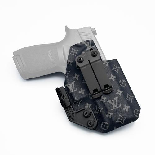 Louis Vuitton Eclipse pattern KYDEX IWB holster featuring Discreet Carry Concepts Monoblock and Modwing for SIG Sauer P320 Compact / M18 pistol (ซองพกใน Monoblock สำหรับ SIG Sauer P320 3.9")