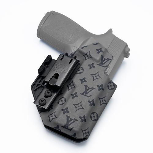 Louis Vuitton Eclipse Reverse pattern KYDEX IWB holster featuring Ulticlip XL and Modwing for SIG Sauer P320 Compact / M18 pistol (ซองพกใน Ulticlip XL สำหรับ SIG Sauer P320 3.9")