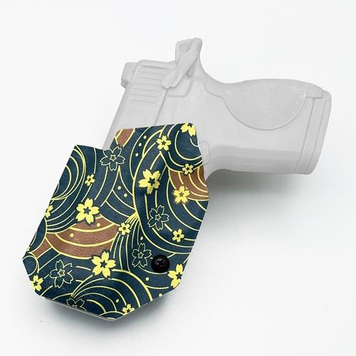 Left-handed S&W CSX OWB KYDEX Holster in Japanese Kimono pattern (ซองปืนพกนอก KYDEX สำหรับ S&W CSX ถนัดซ้าย)