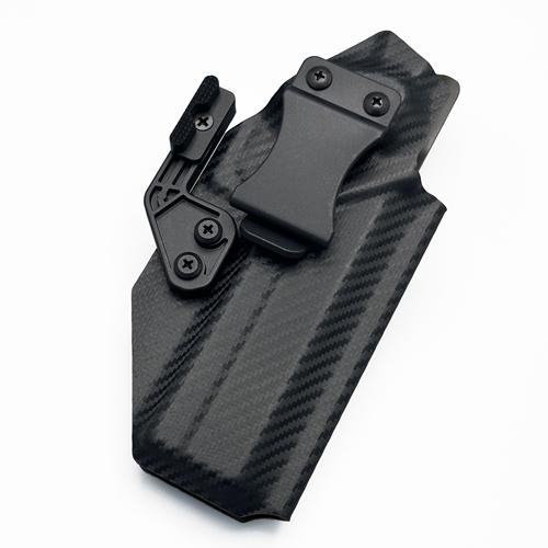 Black carbon fiber IWB KYDEX holster for 2011 double stack pistols with ModWing (ซองปืน 2011 พกใน KYDEX ลายคาร์บอนไฟเบอร์สีดำ)